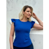 Bio bavlněné tričko Aria - kobaltová