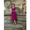 Bio bavlněné šaty Aria - cyklamenová - midi
