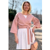 Tencelový zavinovací top - růžová - 7/8 rukáv
