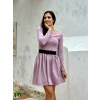 Bio bavlněné šaty Klasik lila krátké midi (3)