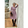 Bio bavlněné šaty Klasik lila krátké midi expres V
