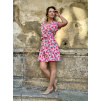 Zavinovací šaty - Roselina - viskóza - krátké 95 cm - vel. S - skladem