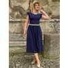 Madeirové šaty Aria - námořnická modrá - krátké 95 cm - vel. XL - skladem
