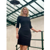 Bio bavlněné úzké šaty Zarina černá krátkémidi expres