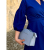 Bio bavlněné zavinovací šaty Mirabela - kobaltová - krátké 100 cm - vel. S - skladem