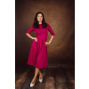 Bio bavlněné šaty Klasik - cyklamenová - midi 115 cm - vel. M - skladem