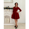 Bio bavlněné šaty Klasik - bordó - krátké 95 cm - vel. M - skladem