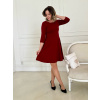 Bio bavlněné šaty Klasik - bordó - krátké 95 cm - vel. M - skladem