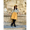 Bio bavlněná sukně - Tamaria - hořčicově-zlatá - vel. XXS-S - skladem