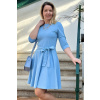 Bio bavlněné šaty Klasik baby blue krátké midi expres (3)22