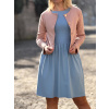 Bio bavlněné šaty Ava krátké baby blue expres (4)