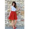 Bavlněná áčková sukně - Tamaria - červená