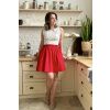 Bavlněná áčková sukně - Tamaria - červená