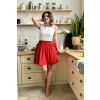 Bavlněná áčková sukně - Tamaria - červená - 3 týdny