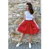 Bavlněná áčková sukně - Tamaria - červená