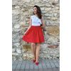 Bavlněná áčková sukně - Tamaria - červená