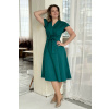Bavlněné strečové zavinovací šaty Mirabela - smaragdově zelená - 3 týdny