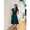 Zavinovací šaty lahvově zelená EcoVero viskóza (12)