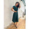 Zavinovací šaty lahvově zelená EcoVero viskóza (10)