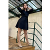 Bavlněné strečové zavinovací šaty Mirabela - černá