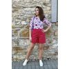 Bavlněné strečové kraťasy - magenta - 2T