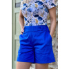 Bavlněné strečové kraťasy - kobaltová