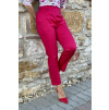 Bavlněné strečové kalhoty Lina - magenta