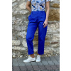 Bavlněné strečové kalhoty Lina - kobaltová