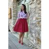 Bavlněná áčková sukně - Tamaria - magenta - 2T