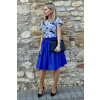 Bavlněná áčková sukně - Tamaria - kobaltová