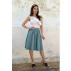 Bavlněná áčková sukně - Tamaria - světle modrá
