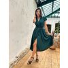Zavinovací šaty lahvově zelená EcoVero viskóza (6)