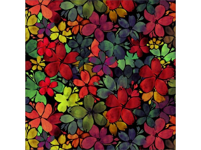 barevné květy do hněda