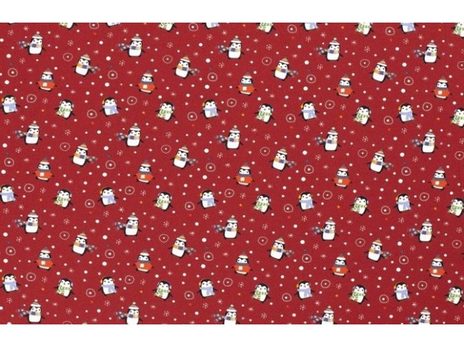 bavlneny uplet ve vinove barve s potiskem tucnaku 16729 018