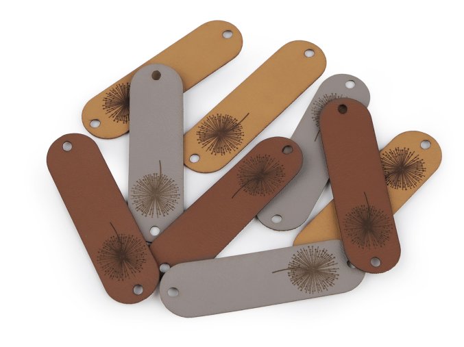 nášivka/štítek eko kůže pampeliška / více barev