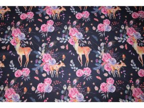 softshell zimní 10/3 srnečky na tmavě modré