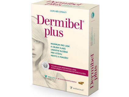 Dermibel plus 60 caps 3d vizualizace RGB lowres bez stinu