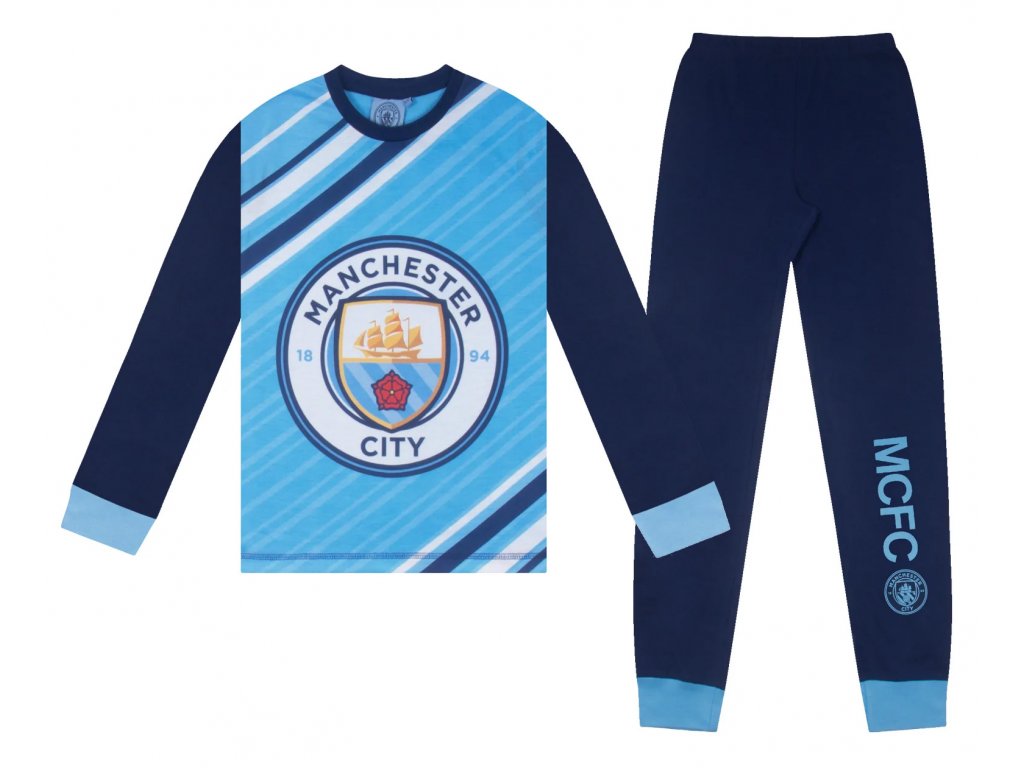 Dětské pyžamo Manchester City FC Blue Long - Esuvenýry.cz
