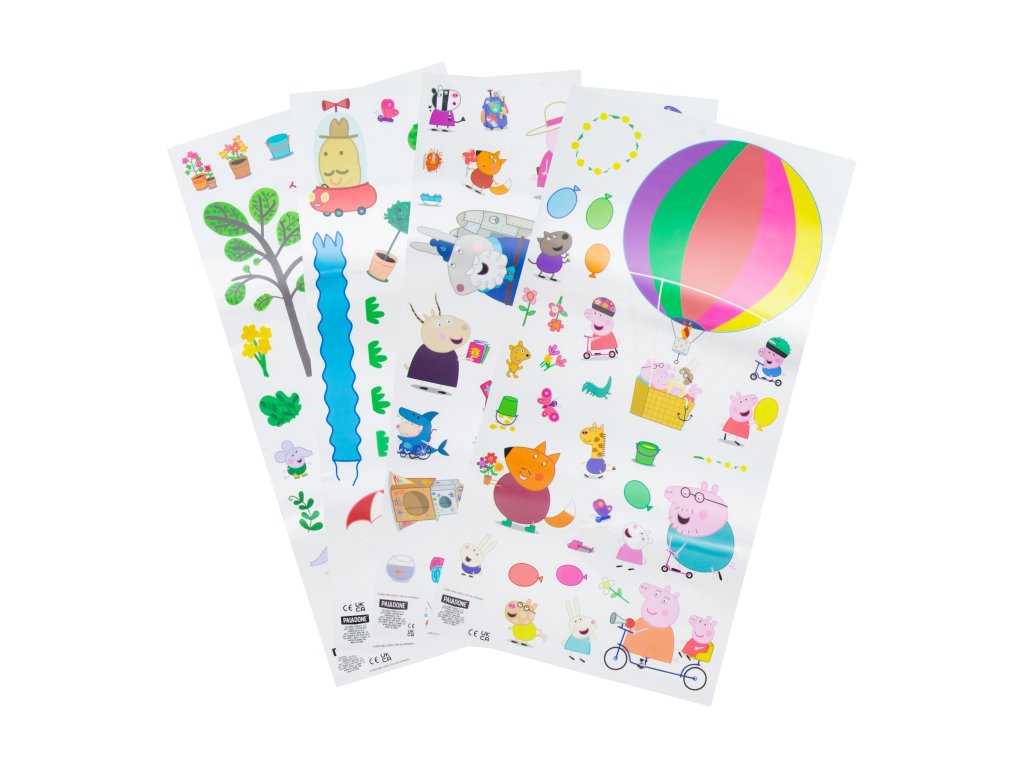 Samolepky na zeď Peppa Pig | Prasátko Peppa: Postavy 4 listy