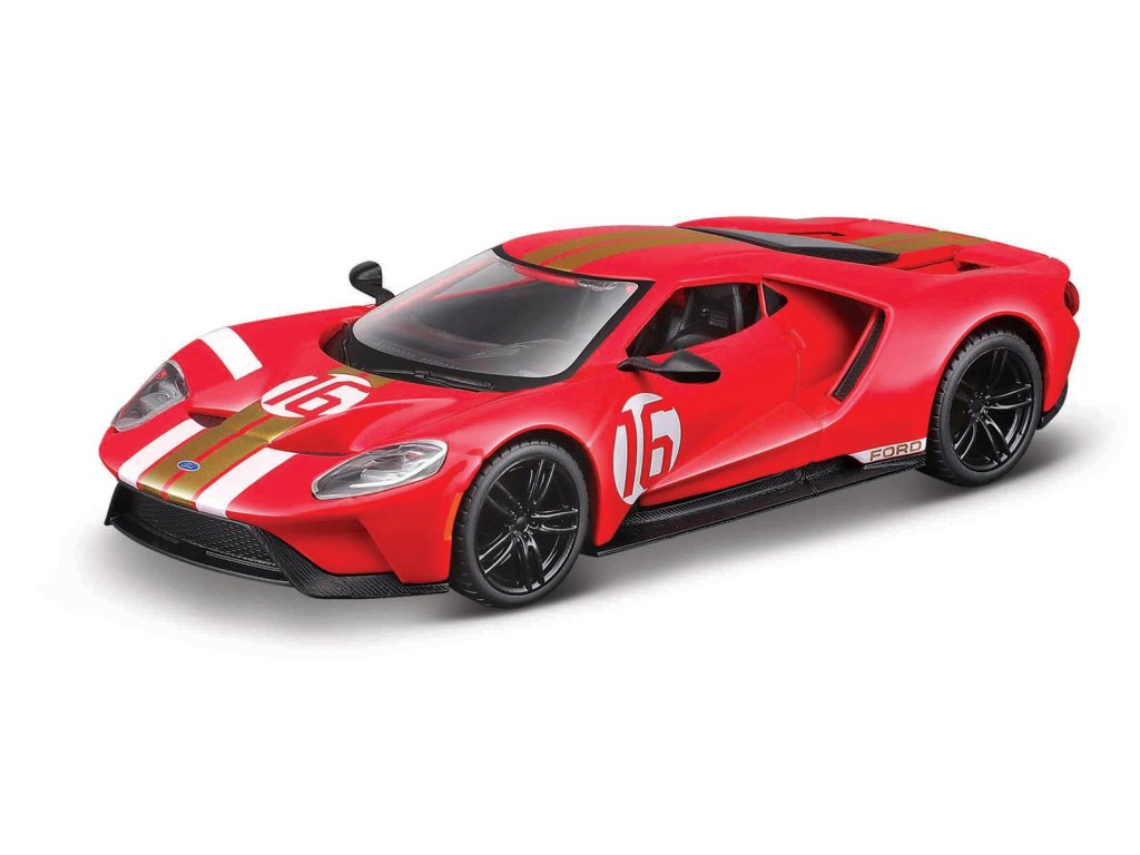 Bburago - RACE, 2022 Ford GT Heritage Edition, červená, 1:32