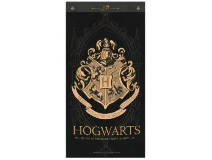 Prapor Harry Potter: Bradavice - Hogwarts (95 x 47 cm) černá látka