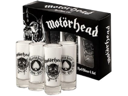 Štamprle sklenice Motörhead: Set 4 kusů (objem 50 ml)