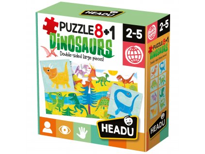 Puzzle HEADU: Puzzle 8+1 Dinosauři