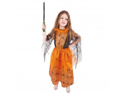 Dětský kostým Halloween oranžový (116-128)