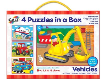 4 Puzzle v krabici - Dopravní prostředky