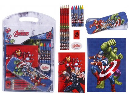 Set školních potřeb Marvel Comics|Avengers: 7 předmětů (23 x 35 cm)