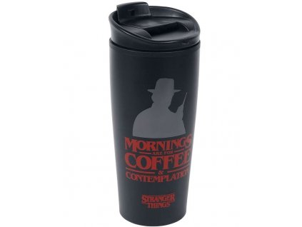 Cestovní hrnek Stranger Things: Coffee and Contemplation (objem 425 ml)