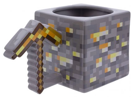 3D keramický hrnek Minecraft: Gold Pickaxe (objem 550 ml)