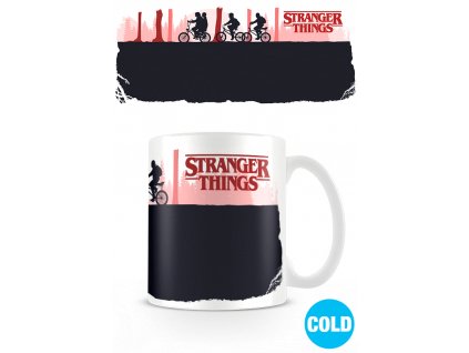 Bílý proměňovací keramický hrnek Stranger Things: Upside Down (objem 315 ml)