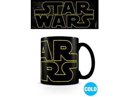Černý proměňovací keramický hrnek Star Wars|Hvězdné války: Logo (objem 315 ml)